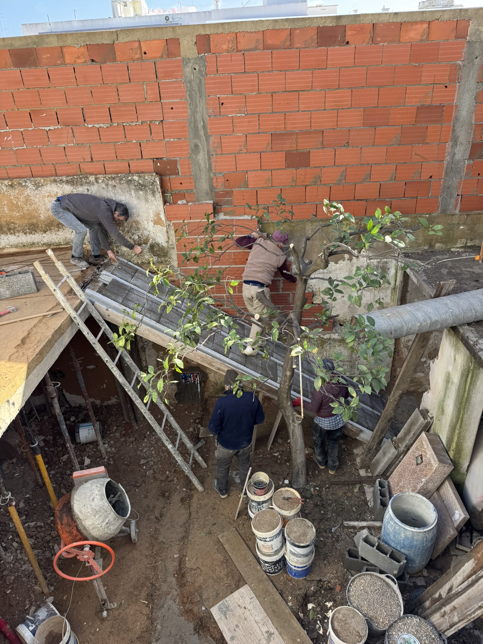 New courtyard stairs foundation