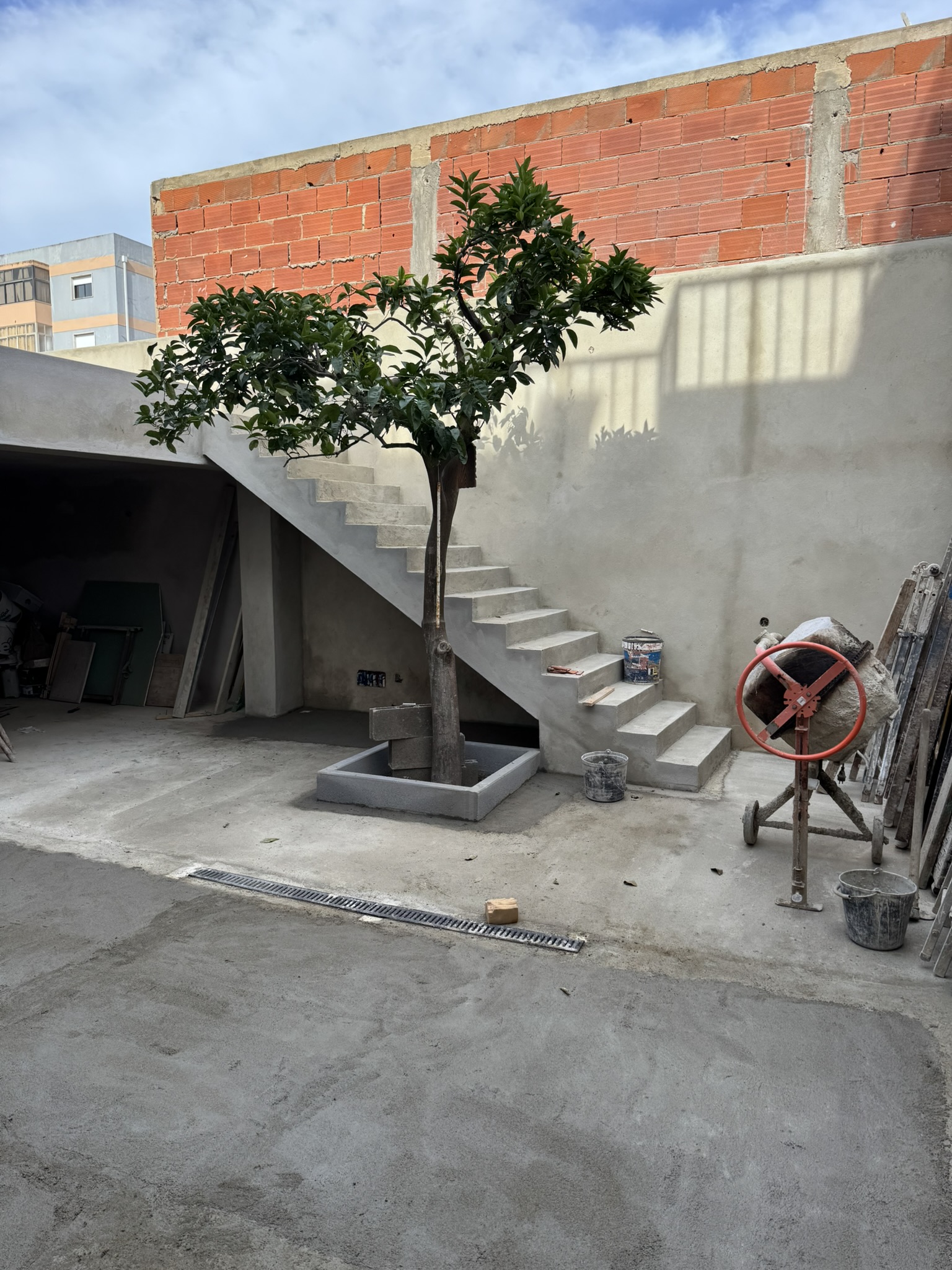 Courtyard towards north-east