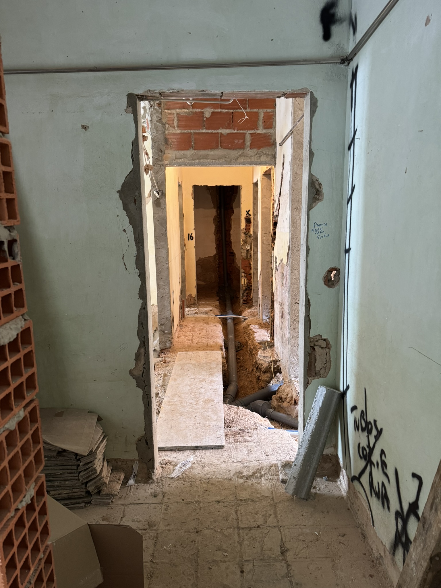 new main sewage pipe